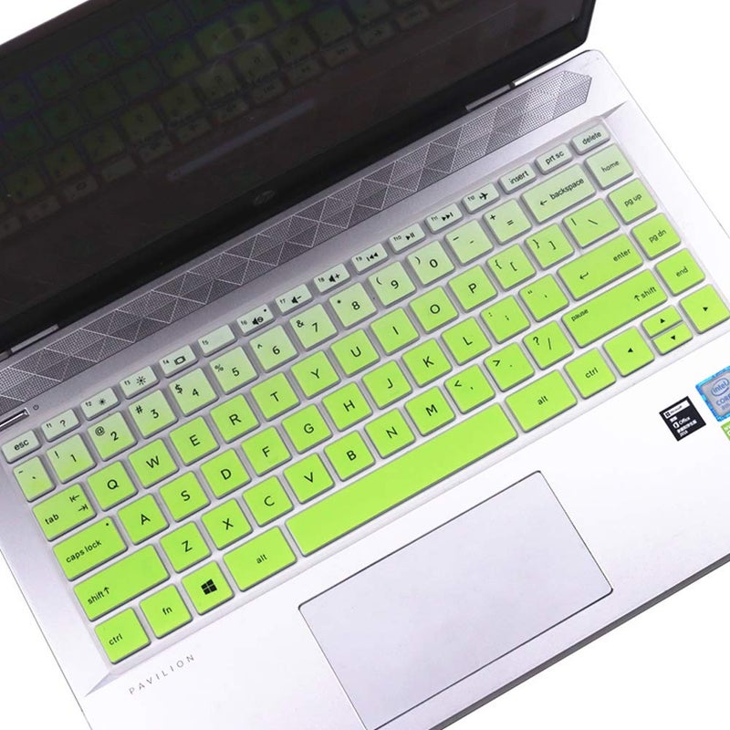 imComor Keyboard Cover for HP Laptop 14/HP Pavilion 14-dq 14-cf/fq 14t-dq300/dq200 14-dq0052dx 14-dq5043cl 14-dq2078wm 14-dq0055dx 14-dq0002dx 14-dq1040wm 14-dq0057nr 14-dq2053cl dq1059wm dq1035cl Skin, Green - Image 1